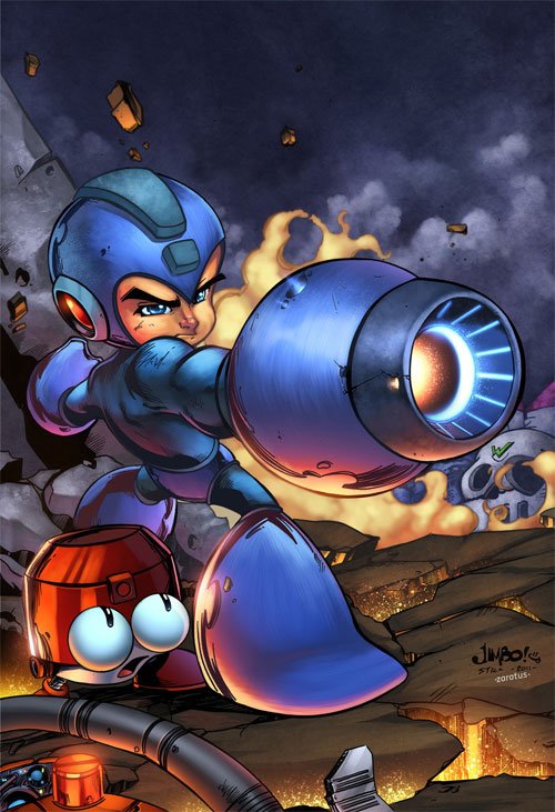 动漫人物插画：洛克人MegaMan