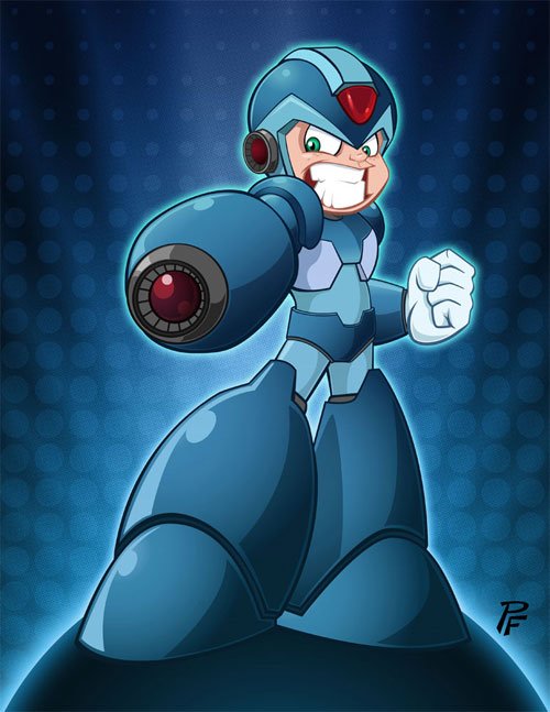 动漫人物插画：洛克人MegaMan