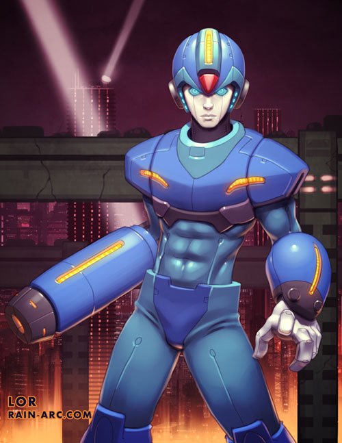 动漫人物插画：洛克人MegaMan