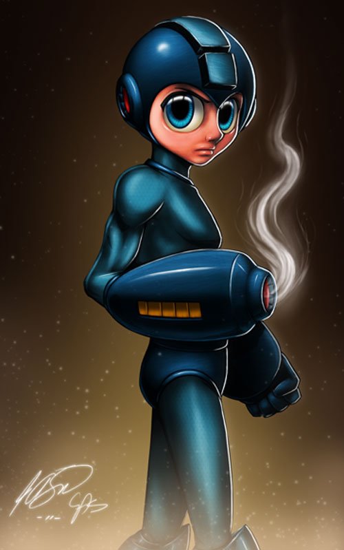 动漫人物插画：洛克人MegaMan