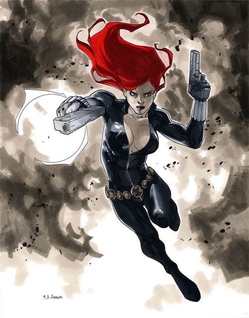 Marvel漫画人物: 黑寡妇(Black Widow)插画欣赏