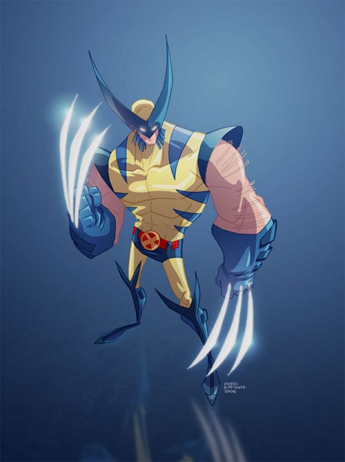 X战警人物插画: 金刚狼(Wolverine)