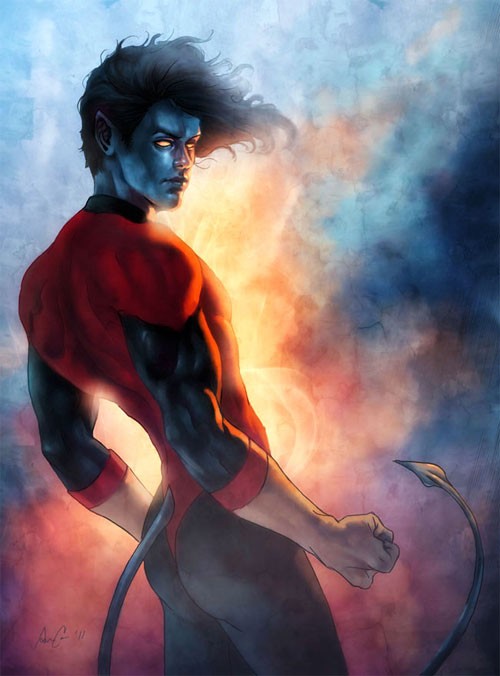 X战警人物插画: NightCrawler（夜行者）