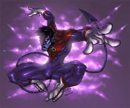 X战警人物插画: NightCrawler（夜行者）