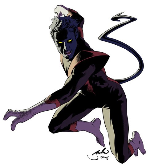 X战警人物插画: NightCrawler（夜行者）