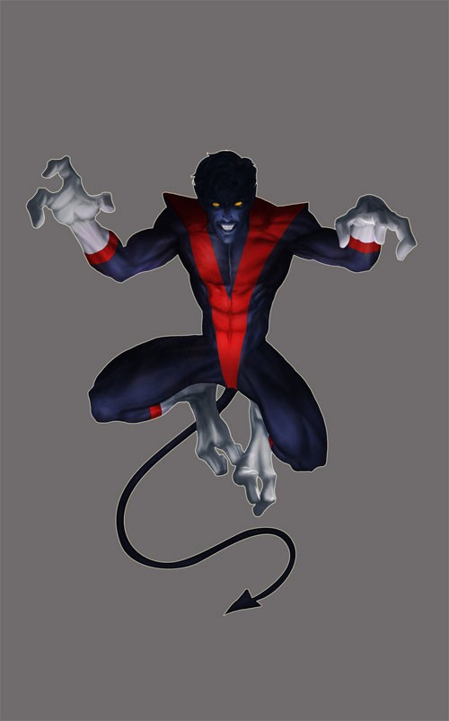 X战警人物插画: NightCrawler（夜行者）