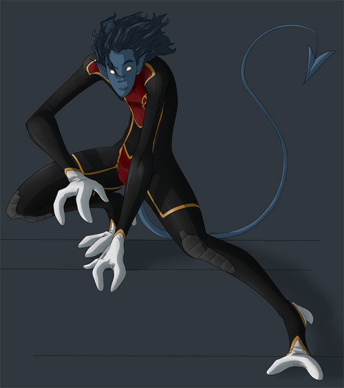 X战警人物插画: NightCrawler（夜行者）