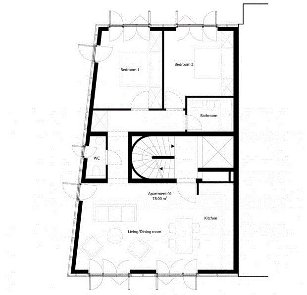 建筑与街头艺术结合: 卢森堡多层住宅设计