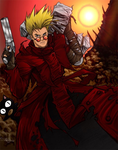 漫画人物插画：枪神Trigun