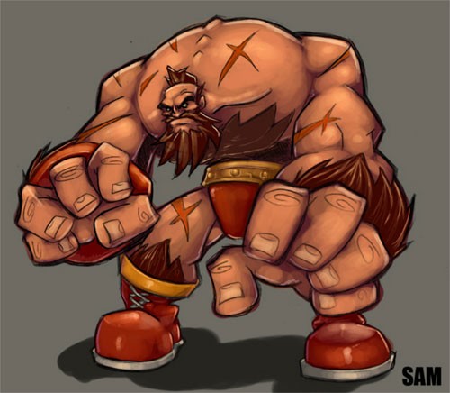 街霸游戏人物插画：Zangief