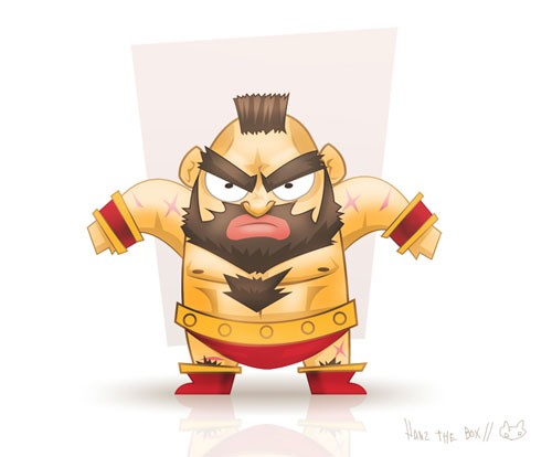 街霸游戏人物插画：Zangief