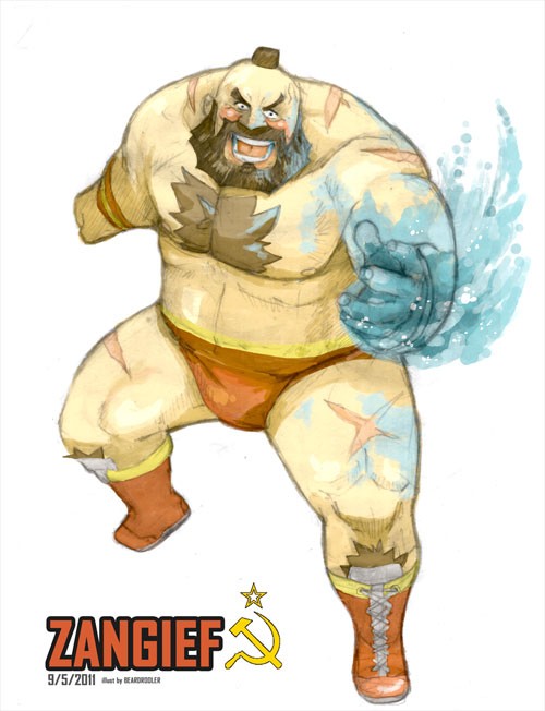 街霸游戏人物插画：Zangief