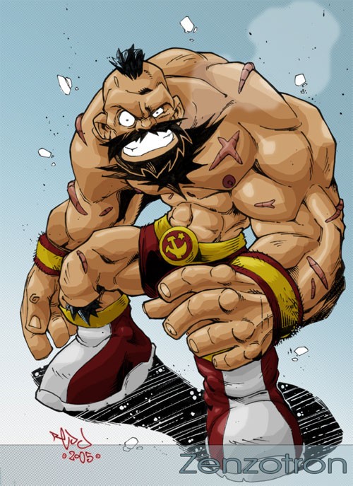 街霸游戏人物插画：Zangief