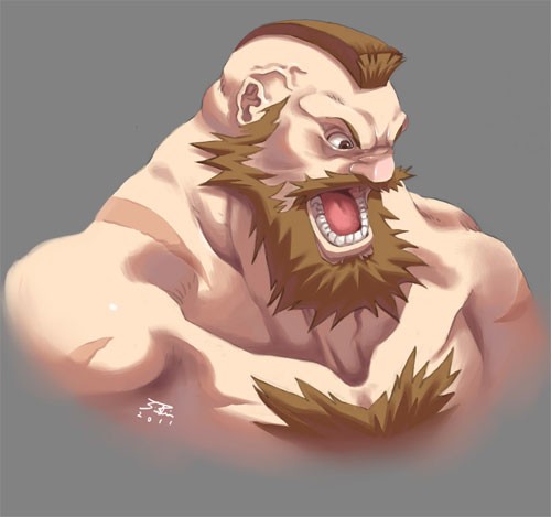 街霸游戏人物插画：Zangief