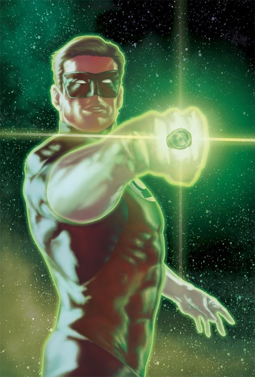 漫画英雄人物插画： 绿灯侠(Green Lantern)