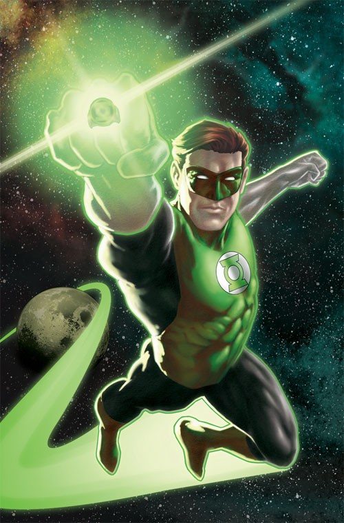 漫画英雄人物插画： 绿灯侠(Green Lantern)