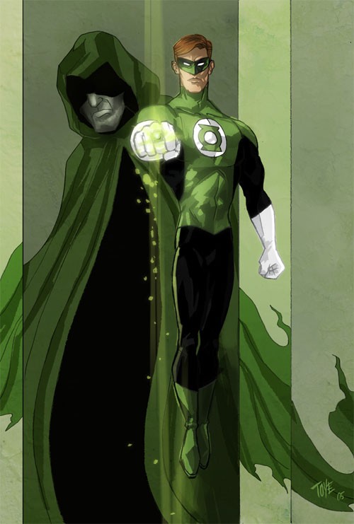 漫画英雄人物插画： 绿灯侠(Green Lantern)