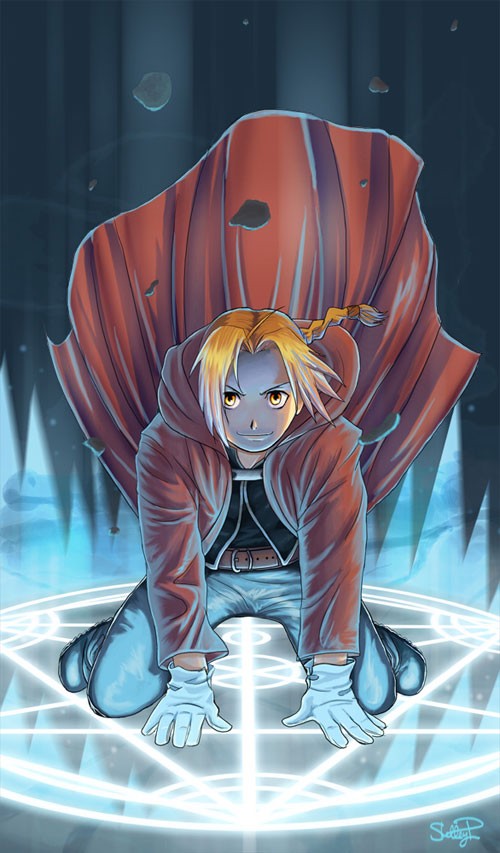 漫画《钢之炼金术师》人物插画：Edward Elric