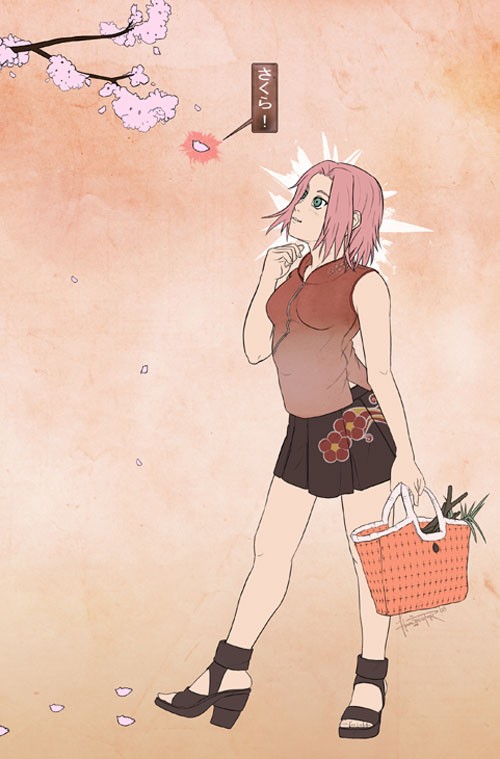 火影忍者NARUTO人物插画：Sakura Haruno