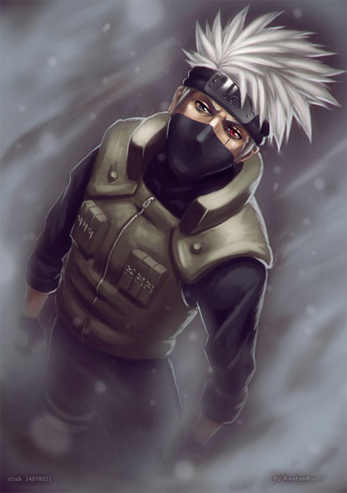 火影忍者NARUTO人物插画：旗木卡卡西(Hatake Kakashi)