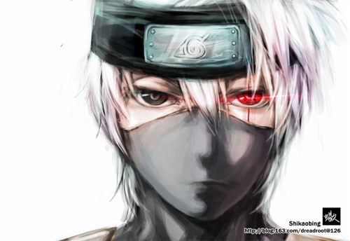 火影忍者NARUTO人物插画：旗木卡卡西(Hatake Kakashi)