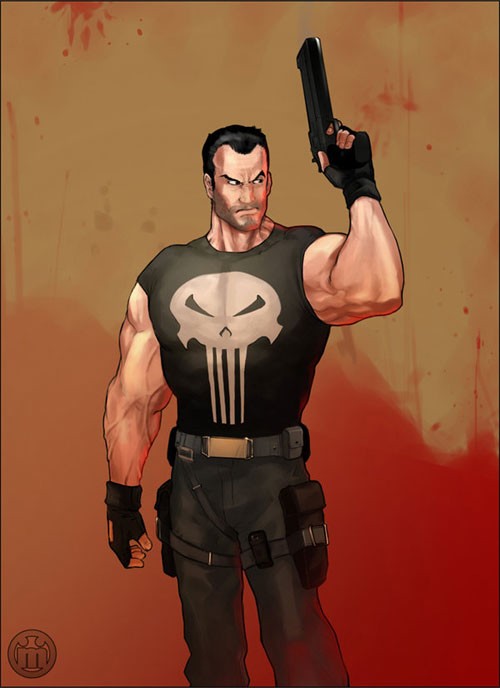Marvel漫画人物: 惩罚者(The Punisher)插画欣赏