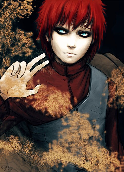 火影忍者NARUTO人物插画：我爱罗(Gaara)