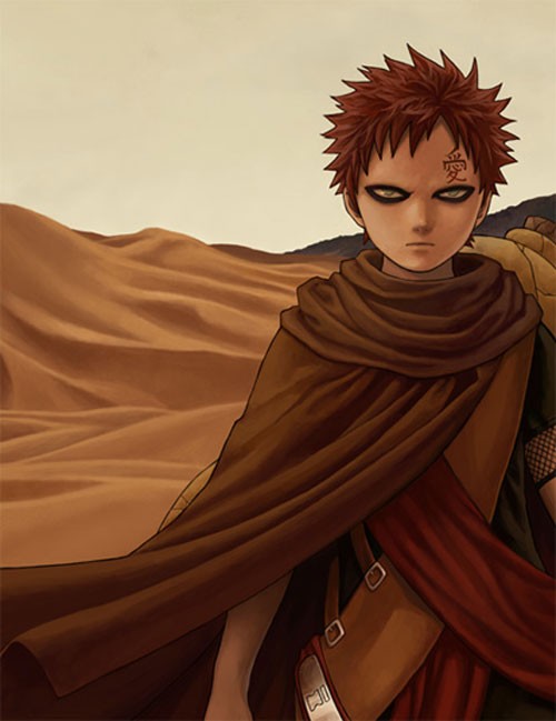 火影忍者NARUTO人物插画：我爱罗(Gaara)