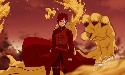 火影忍者NARUTO人物插画：我爱罗(Gaara)