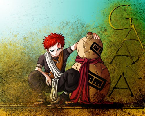 火影忍者NARUTO人物插画：我爱罗(Gaara)