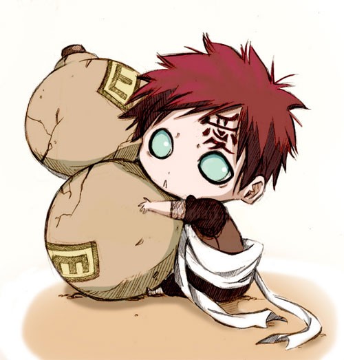 火影忍者NARUTO人物插画：我爱罗(Gaara)