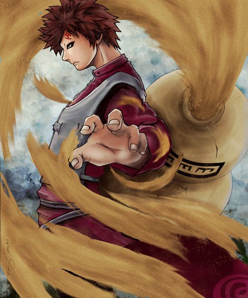 火影忍者NARUTO人物插画：我爱罗(Gaara)