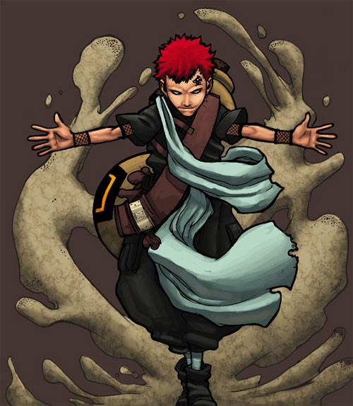 火影忍者NARUTO人物插画：我爱罗(Gaara)