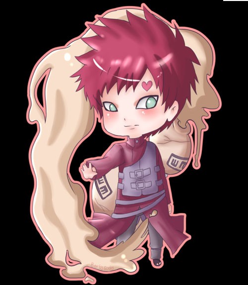 火影忍者NARUTO人物插画：我爱罗(Gaara)