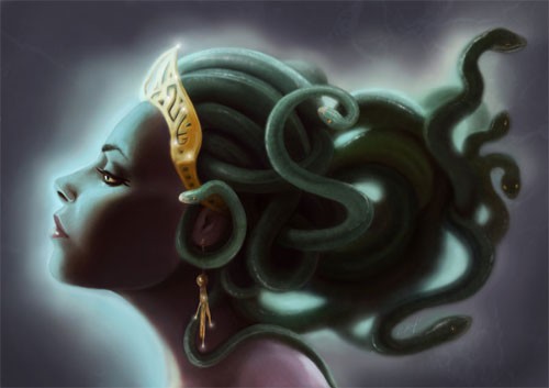 希腊神话人物插画：魔女美杜沙（Medusa）