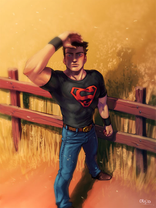 DC漫画英雄人物插画：Superboy