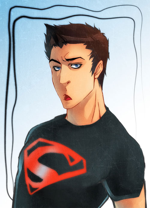 DC漫画英雄人物插画：Superboy