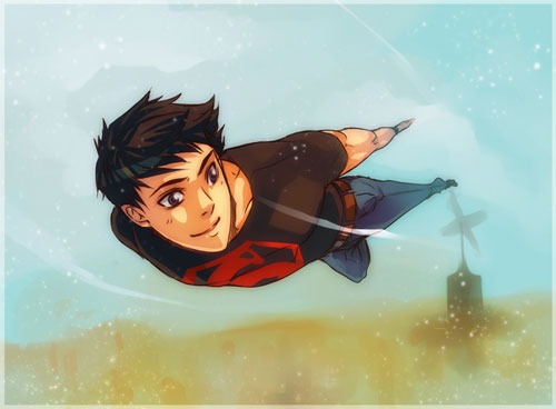 DC漫画英雄人物插画：Superboy