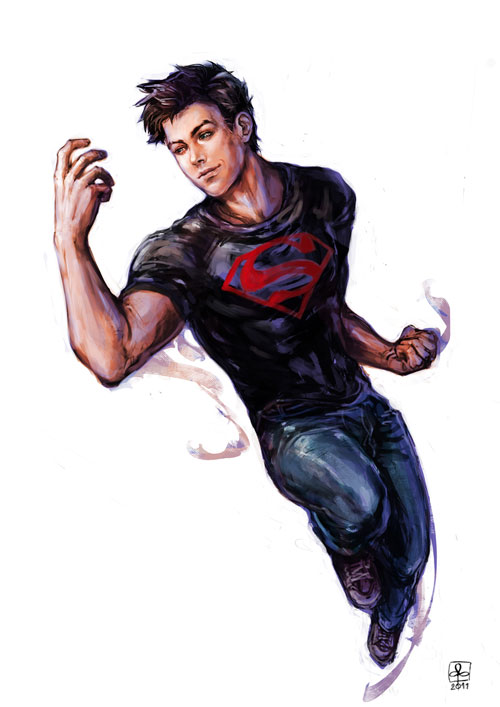 DC漫画英雄人物插画：Superboy