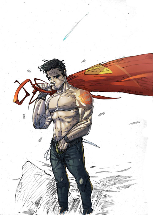 DC漫画英雄人物插画：Superboy