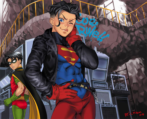 DC漫画英雄人物插画：Superboy