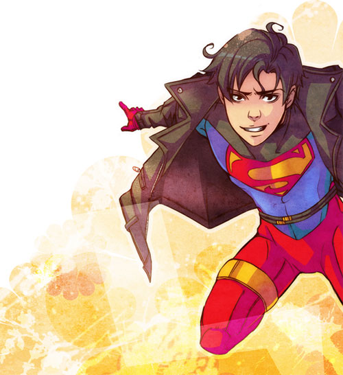 DC漫画英雄人物插画：Superboy