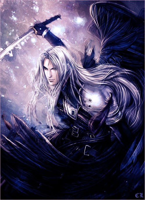 最终幻想7角色插画：萨菲罗斯（Sephiroth）