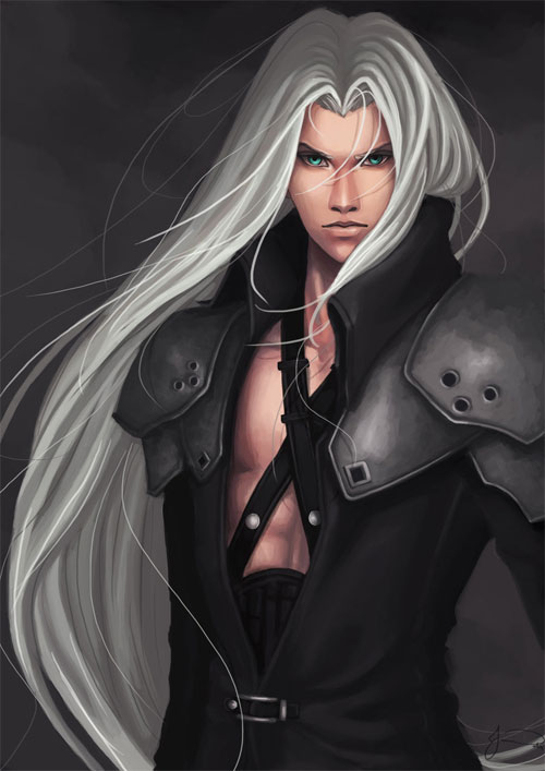 最终幻想7角色插画：萨菲罗斯（Sephiroth）