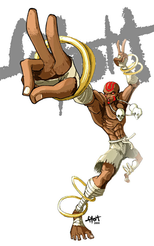 街霸游戏人物插画：Dhalsim(达尔西姆)