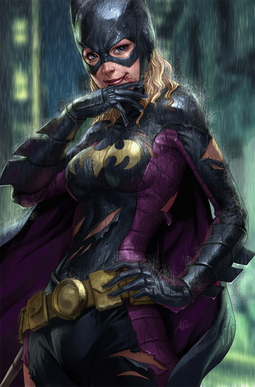 动漫英雄人物：蝙蝠女(Batgirl)插画欣赏