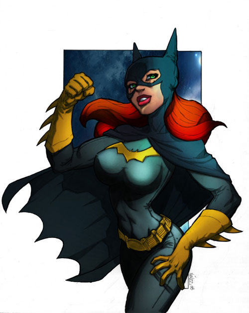 动漫英雄人物：蝙蝠女(Batgirl)插画欣赏