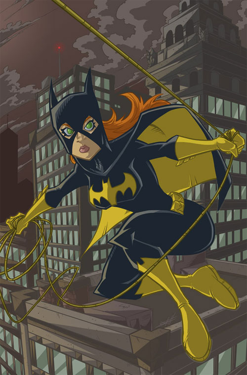 动漫英雄人物：蝙蝠女(Batgirl)插画欣赏