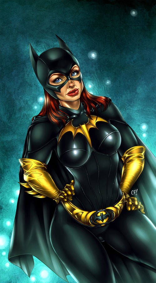 动漫英雄人物：蝙蝠女(Batgirl)插画欣赏