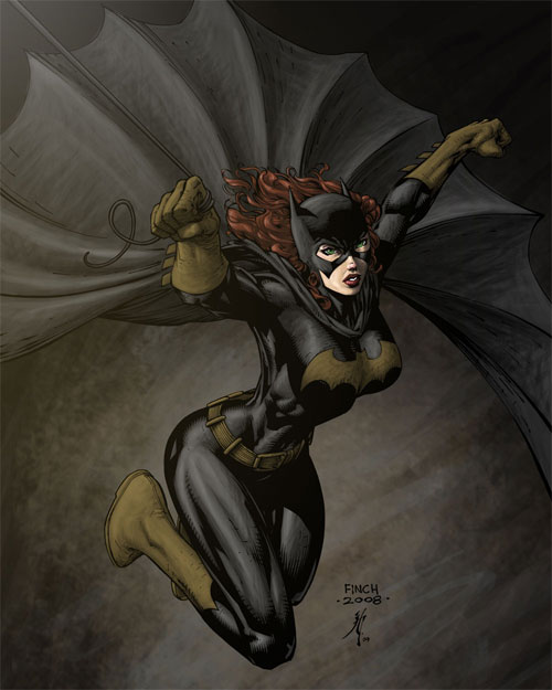 动漫英雄人物：蝙蝠女(Batgirl)插画欣赏